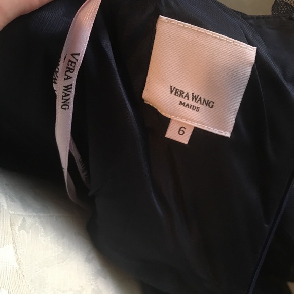 Vera Wang 4 Corset Strapless Tulle Midi Dress Blue - Picture 12 of 15